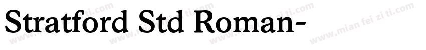 Stratford Std Roman字体转换